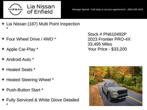 Certified 2023 Nissan Frontier PRO-4X w/ Pro Convenience Package AWD/4WD image 20