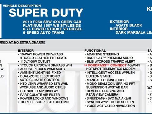 Used 2019 Ford F250 Platinum w/ Platinum Ultimate Package AWD/4WD image 22