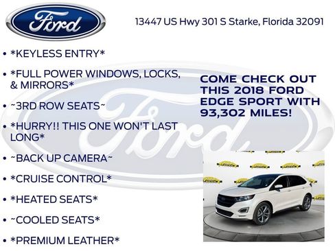 Certified 2018 Ford Edge Sport w/ Equipment Group 401A image 12