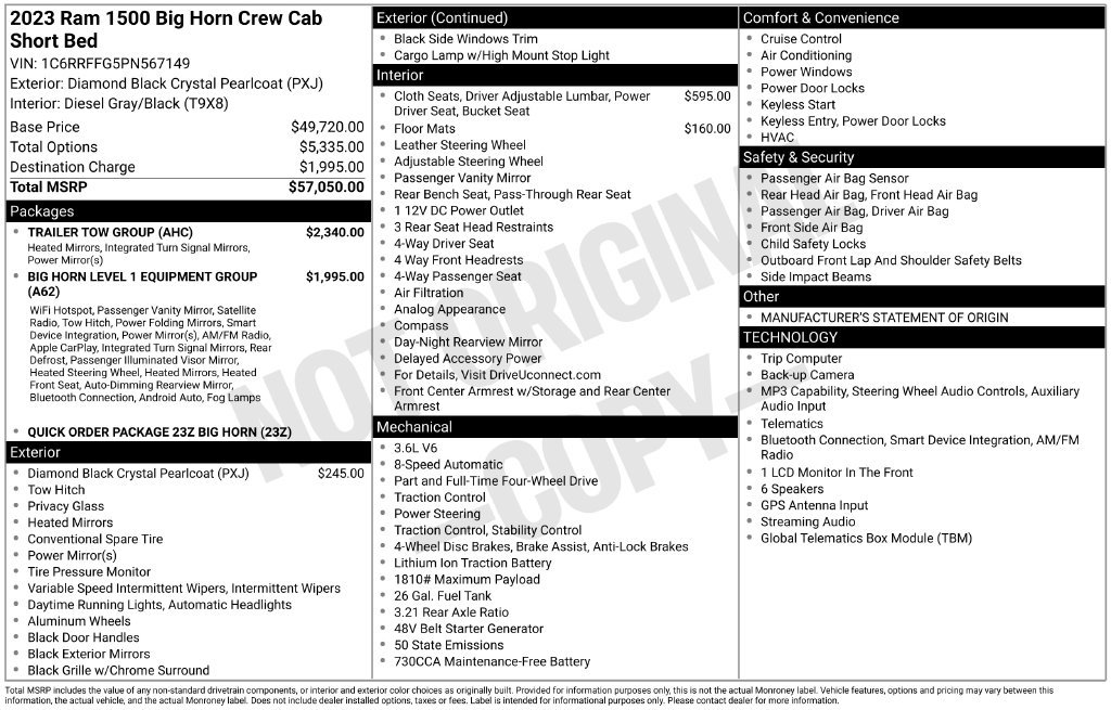Used 2023 RAM 1500 Big Horn w/ Trailer Tow Group AWD/4WD image 24
