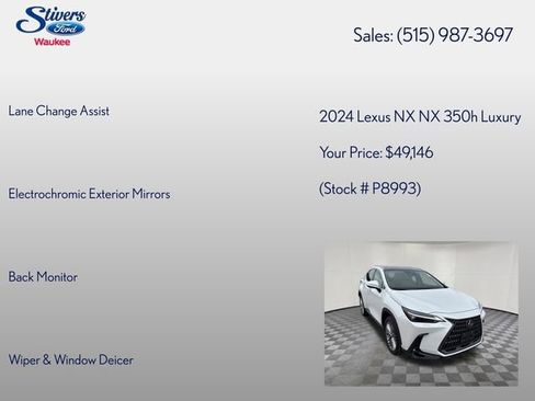 Used 2024 Lexus NX 350h AWD w/ Vision Package image 22