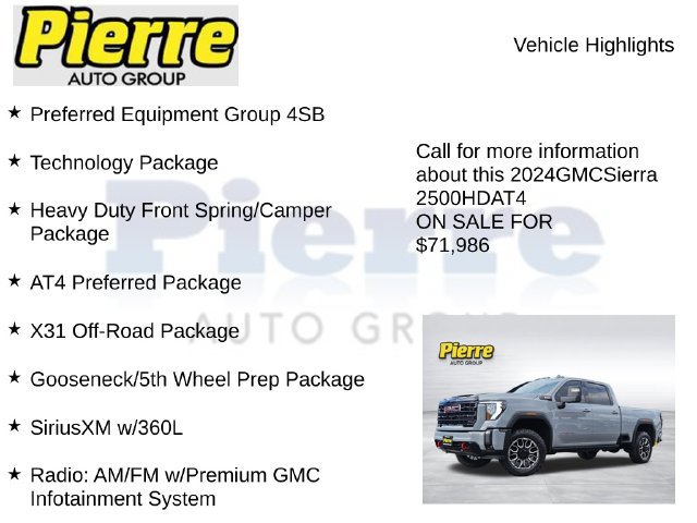 Used 2024 GMC Sierra 2500 AT4 w/ Technology Package AWD/4WD image 7