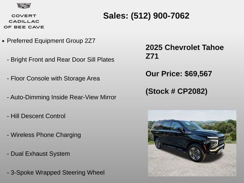 Used 2025 Chevrolet Tahoe Z71 AWD/4WD image 12