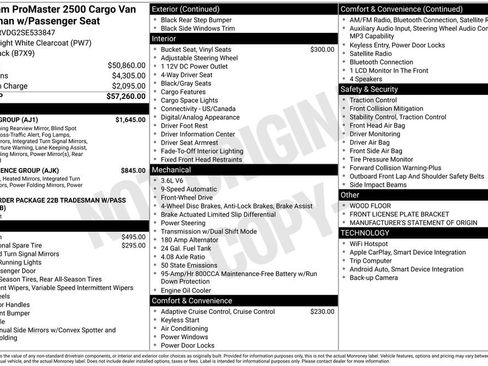 Used 2025 RAM ProMaster 2500 w/ Safety Group FWD image 3