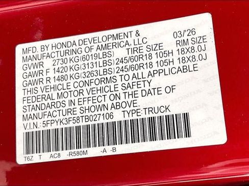 New 2026 Honda Ridgeline RTL image 19