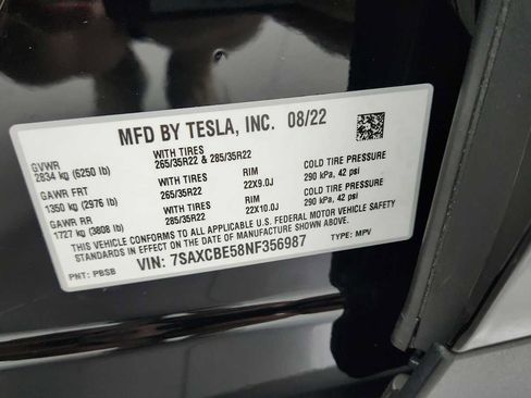 Used 2022 Tesla Model X AWD/4WD image 12