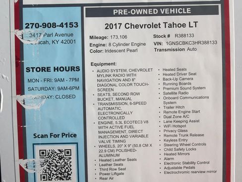 Used 2017 Chevrolet Tahoe LT RWD image 33