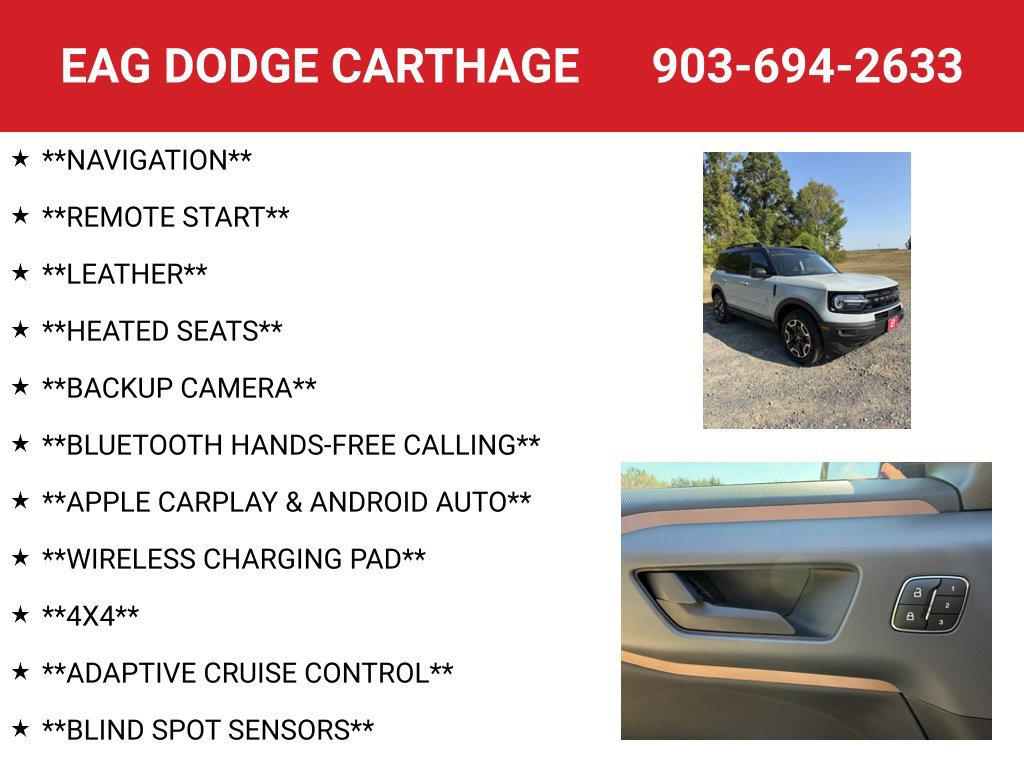 Used 2024 Ford Bronco Sport Outer Banks w/ Tech Package AWD/4WD image 4