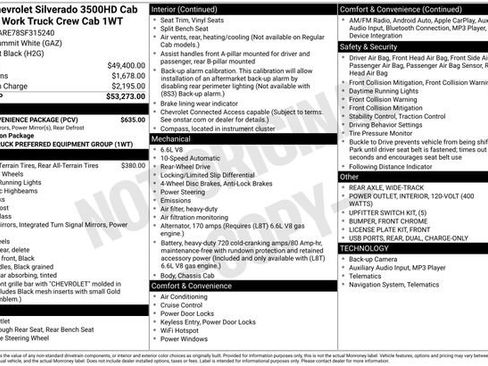 New 2025 Chevrolet Silverado 3500 W/T w/ WT Convenience Package image 29