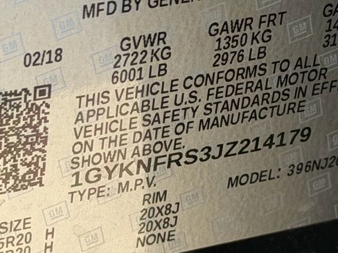 Used 2018 Cadillac XT5 Premium Luxury w/ LPO, Wheel Lock Package image 12