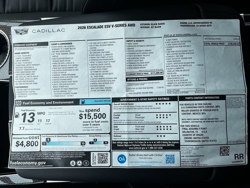 Used 2026 Cadillac Escalade ESV V AWD/4WD image 51