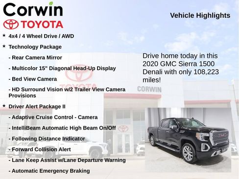Used 2020 GMC Sierra 1500 Denali w/ Technology Package AWD/4WD image 7