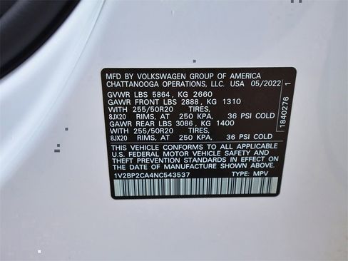 Certified 2022 Volkswagen Atlas SEL image 26