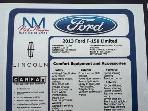 Used 2013 Ford F150 Limited AWD/4WD image 38