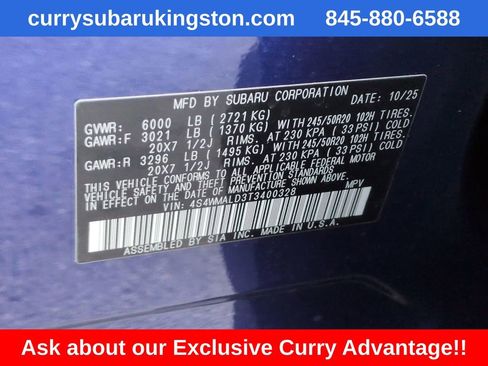 New 2026 Subaru Ascent Bronze Edition w/ Onyx Package image 8