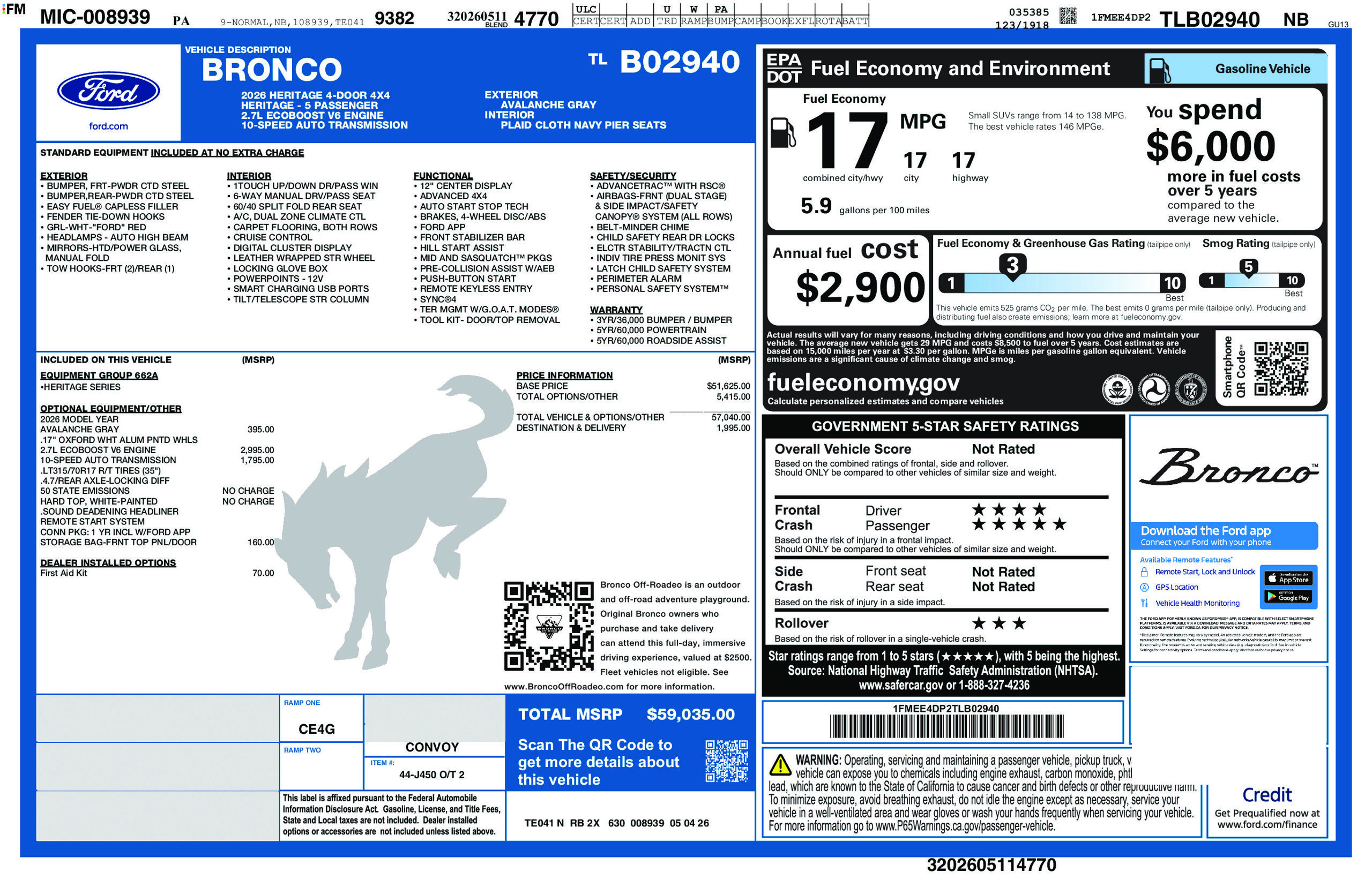 New 2026 Ford Bronco Heritage Edition AWD/4WD image 6