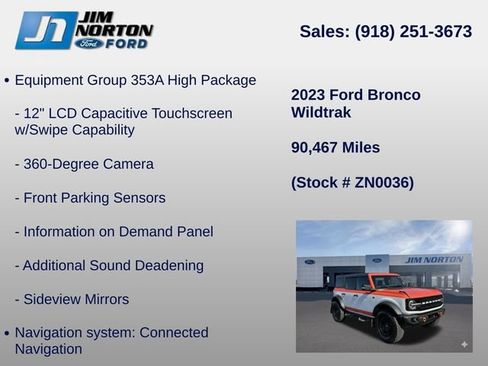 Used 2023 Ford Bronco Wildtrak AWD/4WD image 11