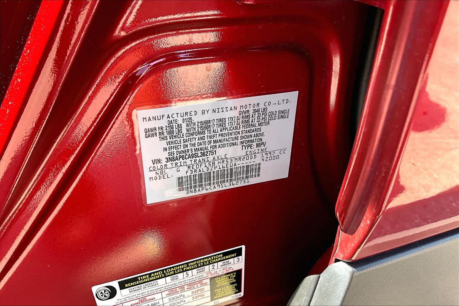 Certified 2025 Nissan Kicks SV FWD image 34