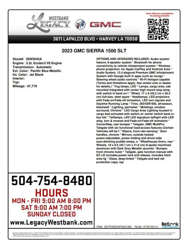 Used 2023 GMC Sierra 1500 SLT w/ SLT Premium Package RWD image 26