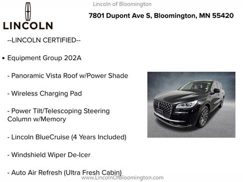Used 2025 Lincoln Corsair Reserve w/ Equipment Group 202A AWD/4WD image 6