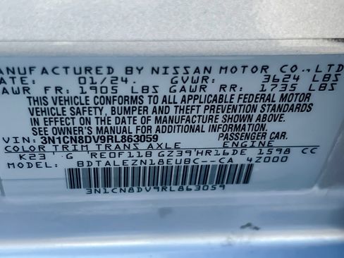 Used 2024 Nissan Versa S w/ S Plus Package FWD image 24