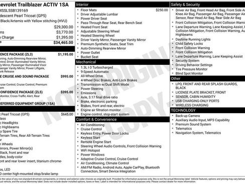 Used 2025 Chevrolet TrailBlazer ACTIV w/ Convenience Package AWD/4WD image 31