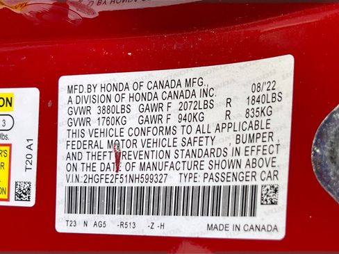 Used 2022 Honda Civic Sport image 29