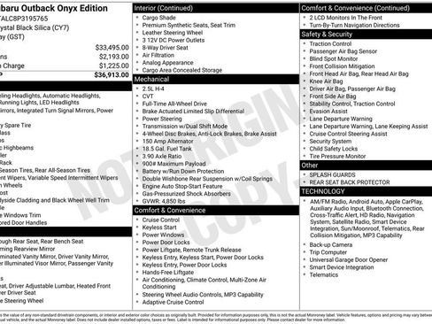 Used 2023 Subaru Outback Onyx Edition image 6
