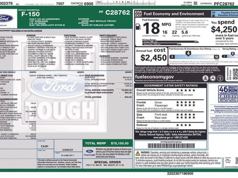 Used 2023 Ford F150 Platinum w/ Equipment Group 701A High AWD/4WD image 49