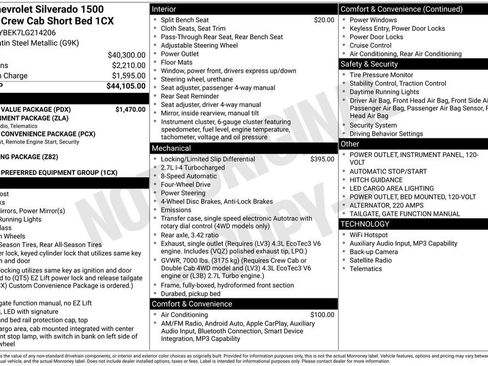 Used 2020 Chevrolet Silverado 1500 Custom w/ Custom Value Package AWD/4WD image 6