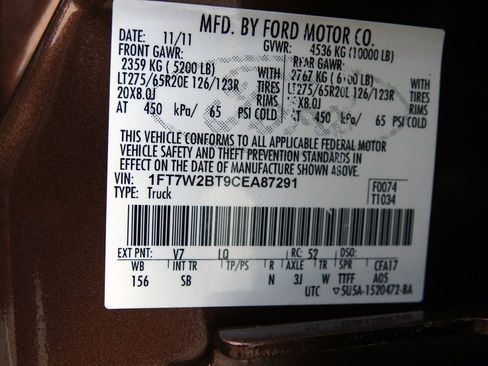 Used 2012 Ford F250 King Ranch w/ King Ranch w/Chrome Pkg image 42