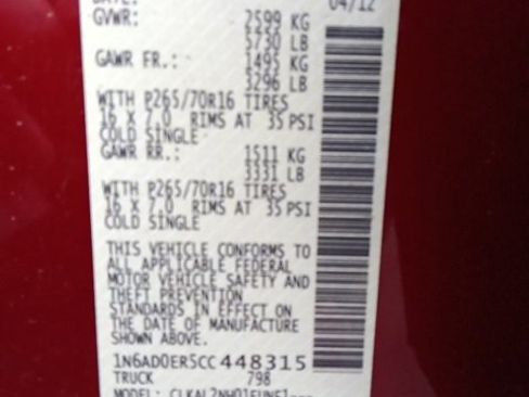 Used 2012 Nissan Frontier SV w/ SV Premium Utility Pkg image 10