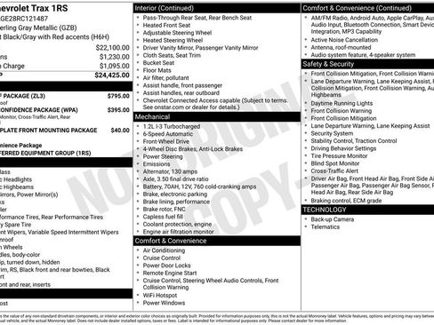 Certified 2024 Chevrolet Trax RS w/ Sunroof Package FWD image 5