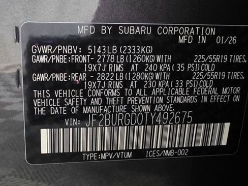 New 2026 Subaru Outback Limited XT image 39