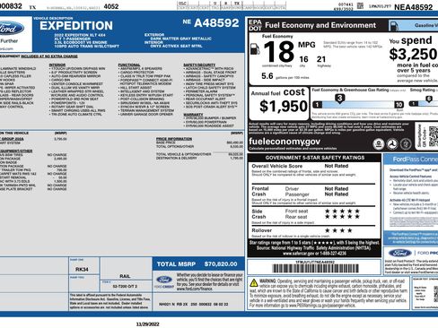 Used 2022 Ford Expedition XLT AWD/4WD image 3