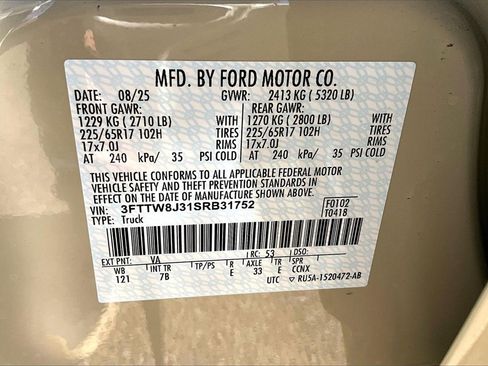 New 2025 Ford Maverick XLT w/ Equipment Group 301A image 7