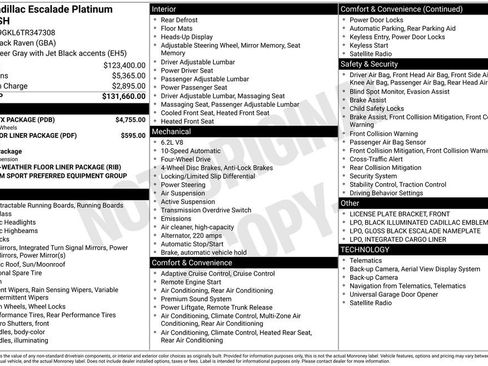 New 2026 Cadillac Escalade Platinum Sport w/ LPO, ONYX Package AWD/4WD image 2