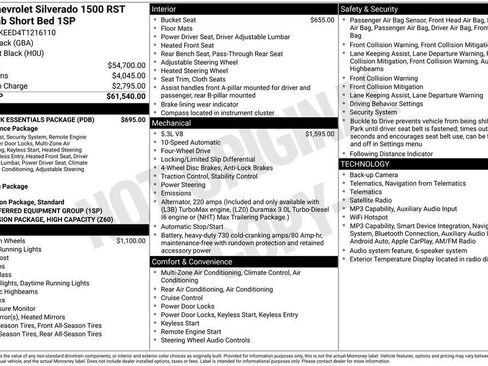 New 2026 Chevrolet Silverado 1500 RST w/ LPO, Dark Essentials Package AWD/4WD image 11