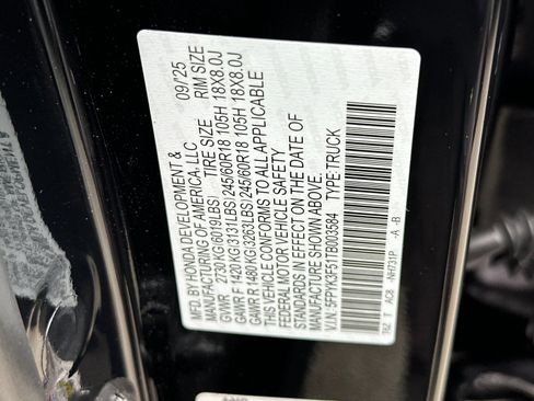 New 2026 Honda Ridgeline RTL image 33