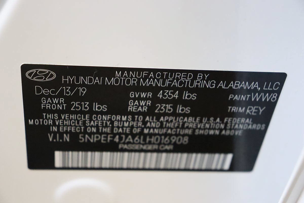 Used 2020 Hyundai Sonata SEL w/ Convenience + Sunroof Package FWD image 61