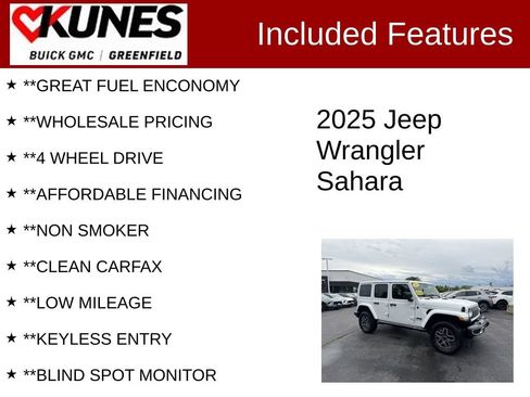 Used 2025 Jeep Wrangler Unlimited Sahara AWD/4WD image 3