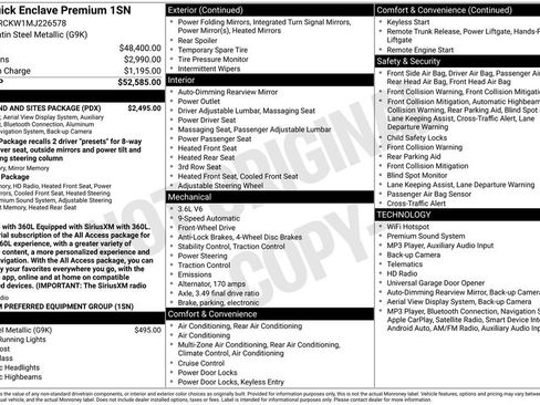 Used 2021 Buick Enclave Premium w/ Surround and Sites Package FWD image 4