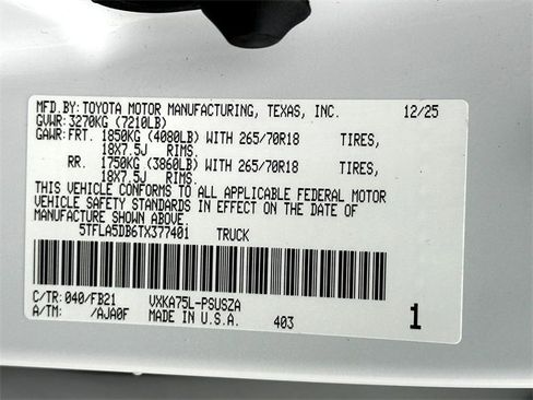 New 2026 Toyota Tundra SR5 image 24