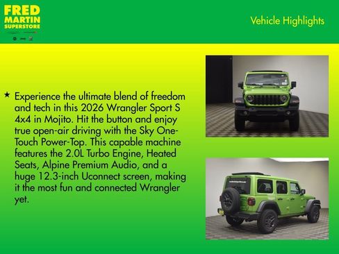 New 2026 Jeep Wrangler Unlimited Sport AWD/4WD image 8