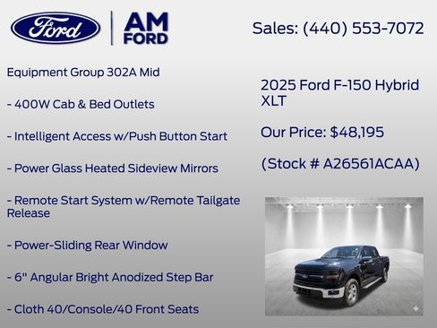 Used 2025 Ford F150 XLT w/ Equipment Group 302A MID AWD/4WD image 13