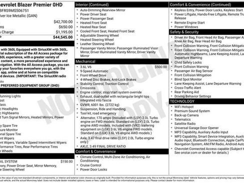 Used 2021 Chevrolet Blazer Premier FWD image 9