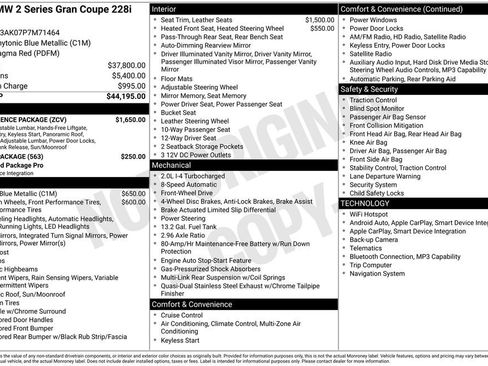 Used 2023 BMW 228i Gran Coupe w/ Convenience Package FWD image 2