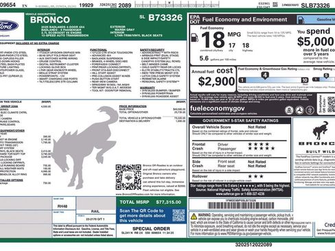 New 2025 Ford Bronco Badlands w/ Matte Film Protection Package image 55