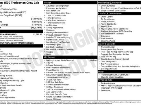 Used 2022 RAM 1500 Tradesman w/ Trailer Tow Group AWD/4WD image 16
