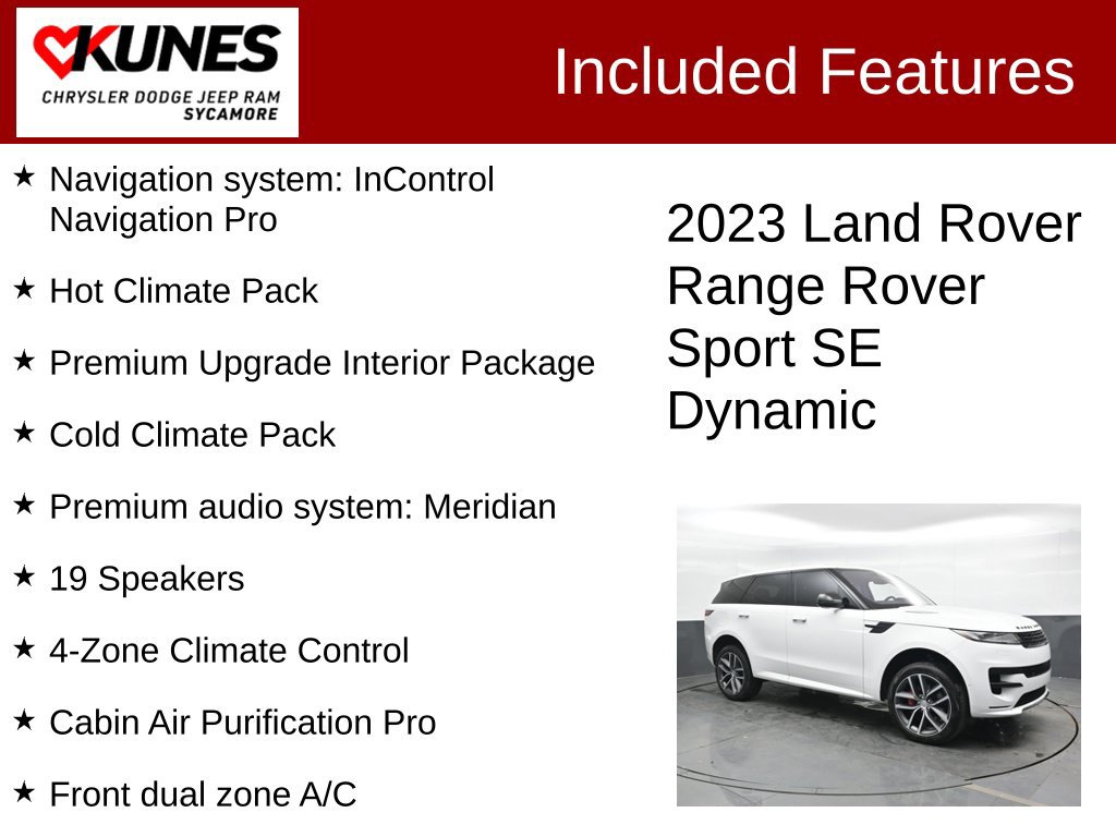 Used 2023 Land Rover Range Rover Sport SE Dynamic AWD/4WD image 3